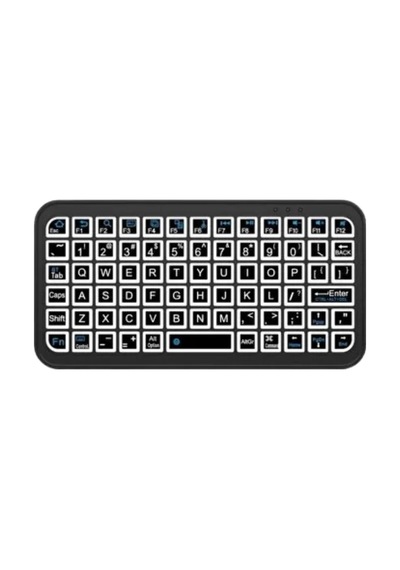 Hepsi Kompakt Siyah Rgb Işıklı Bluetooth Mini Klavye Najmaddin