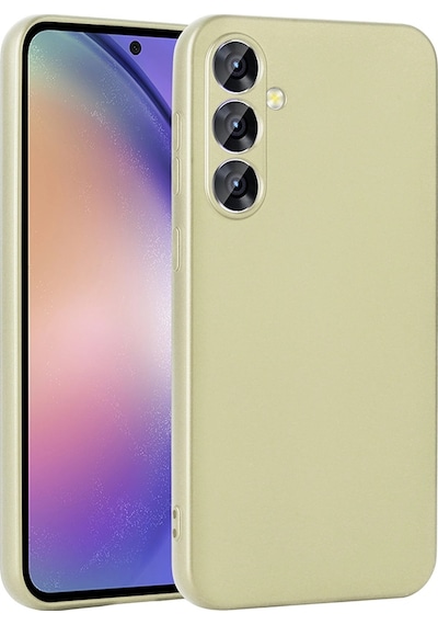 Samsung Uyumlu Galaxy S25 Fe Kılıf Zore Premier Silikon Kapak Gold