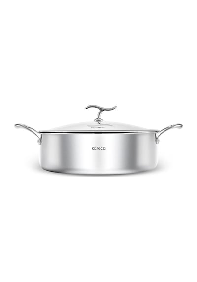 Karaca Plasma Steel 316+ 3Ply Yanmaz Yapışmaz Çelik Karnıyarık Tencere 28 cm