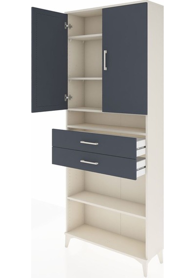 Arges Dolap 5 Raflı 2 Çekmeceli 2 Kapaklı 88x30x221 Aytaşı-an... Aytaşı