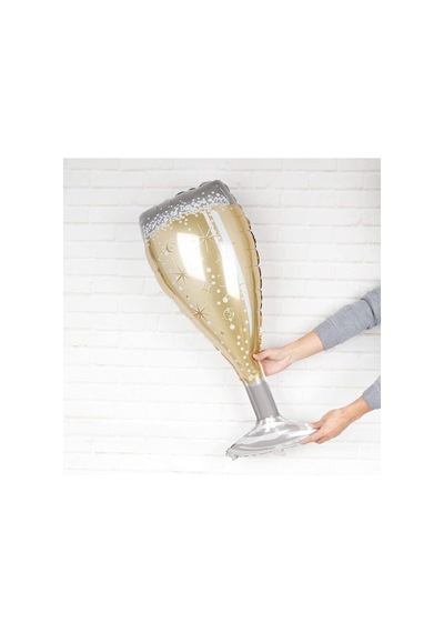 Gold 100x45 CM Büyük Boy Şampanya Bardağı Folyo Balon Bride To Be Bekarlığa Veda Partisi