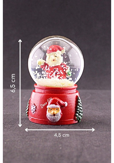 Yeni Yılın En Güzel Hediyesi Yılbaşı 2 Adet Led Işıklı 6,5 Cm Noel Baba Kardan Adam Kar Küresi Seti Dekoratif Obje