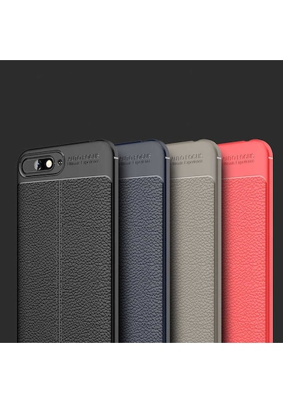 Huawei Y6 2018 Kılıf Deri Tarzı Niss Silikon Case