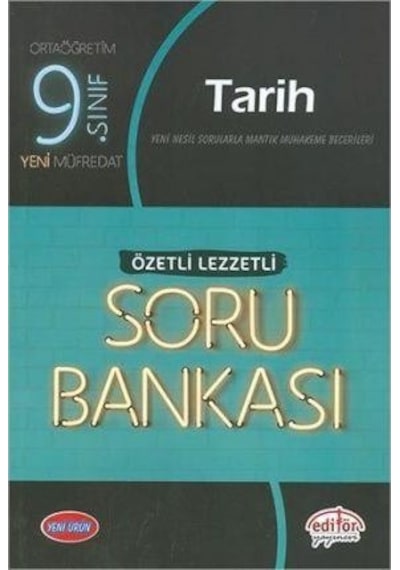 9.Sınıf Tarih Konu Lezzetli Soru Bankası - Editör Yayınevi