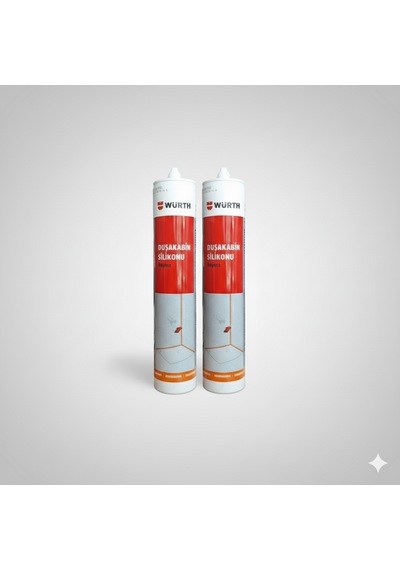 Würth Duşakabin Silikonu Beyaz Su Geçirmez Ve Sızdırmaz 310ml 2 Adet Beyaz