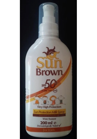 Sun Brown Çocuk Güneş Koruyucu Sprey Süt Spf 50+ 200 ML
