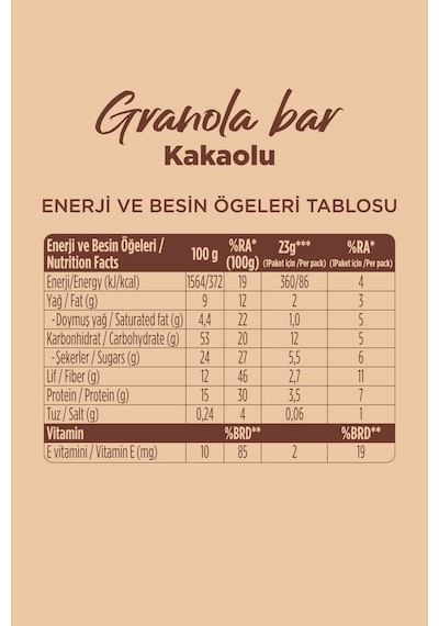 Granola Bar Protein Kaynağı 23 G Karma Kutu 12 Adet