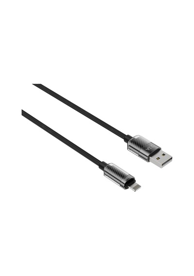 Knit Glam 2.1A Hızlı Şarj Destekli Usb-A To Lightning Şarj Ve Data Aktarım Kablosu 1 Metre Siyah