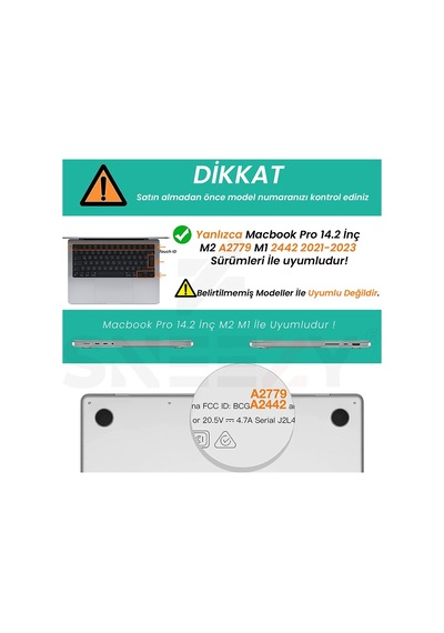 Sneezy Apple Uyumlu MacBook Pro 2021/23 14,2 İnç M1-m2 Çip A2442 A2779 İle Uyu