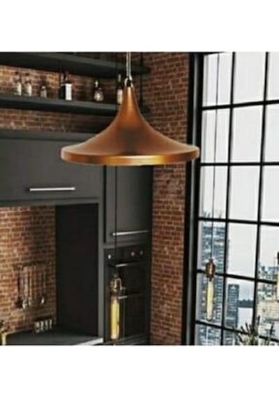 Dylight Sara Retro Metal Dekoratif Bakır Modern Rustik Sarkıt Av