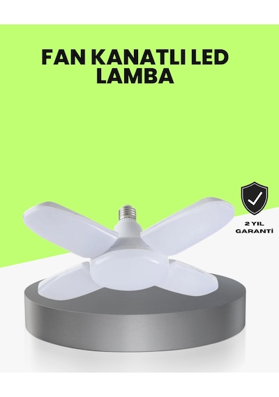 Muratech Katlanabilir 4 Kollu Led Ampül 60 Watt 6000 Lumen Beyaz Işık