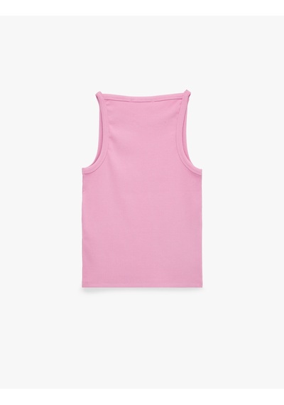 Koton Kaşkorse Kolsuz Pamuklu Slim Fit Askılı Kare Yaka Üst Pembe 6sak10388ek Gül