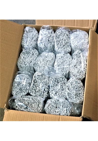 Pvc Kaplı İnce Bağteli Klips Beyaz 17 Cm Kesilmiş 500 Gram