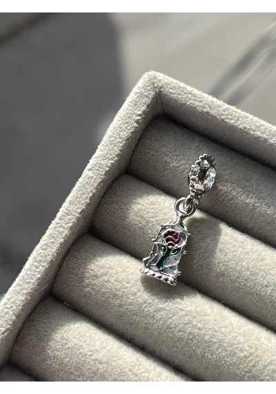 Güzel Ve Çirkin Gül Sallantılı Charm Asafaccessory Gümüş
