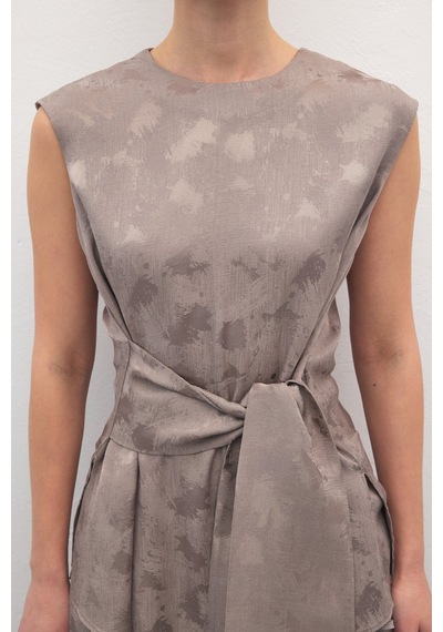 Sateen Camila Bluz - Vizon-137167 VİZON