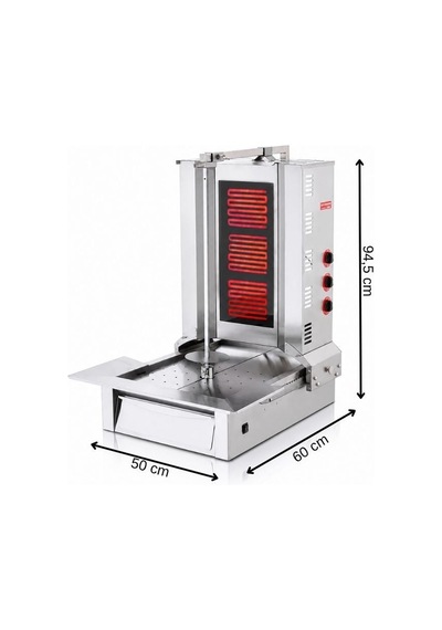 Silverinox Elektrikli 3 Radyan Alttan Motorlu Döner Makinesi 380v