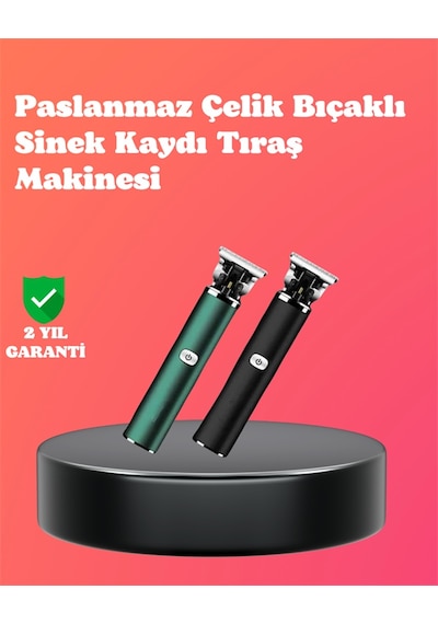 Paslanmaz Çelik Bıçaklı Sinek Kaydı Tıraş Makinesi Uzun Ömürlü - Lisinya 2,5 Saat