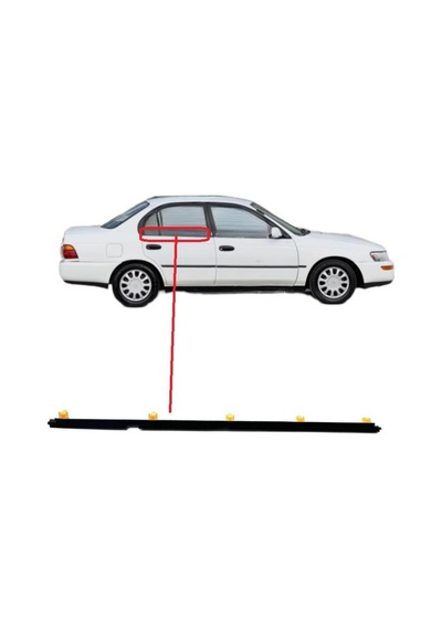 Toyota Corolla Ae101 Xli Çıta Cam Sıyırıcı Fitili Arka Dış Sağ Siyah 1993-1998