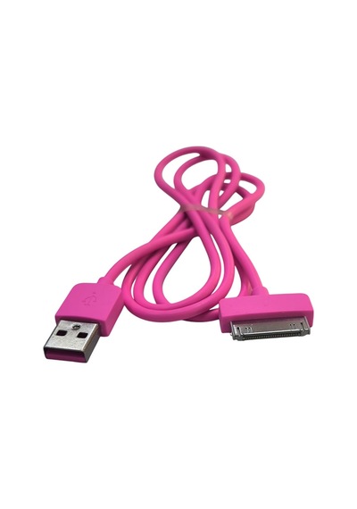 Ipad - İpod - İphone 4 Uyumlu Usb Şarj Ve Data Kablosu Pembe 1m