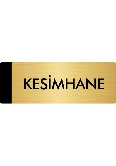 Metal Yönlendirme Levhası, Departman Kapı Isimliği Kesimhane 5x20 Cm Altın Renk