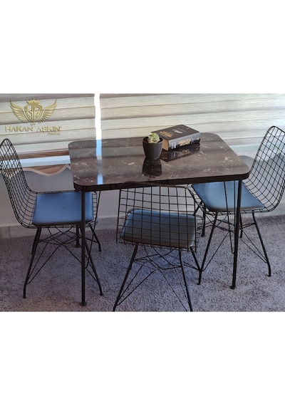 By Hakan Aşkın Siyah Metal Ayaklı 60x90 Cm Kalınlıklı Tek Masa Black Marblemutfak - Balkon - Çalışma Masası Black Marble / Siyah Mermer By Hakan Aşkın Siyah Metal Ayaklı 60x90 Cm Kalınlıklı Tek Masa Black Marblemutfak - Balkon - Çalışma Masası Black Marble / Siyah Mermer