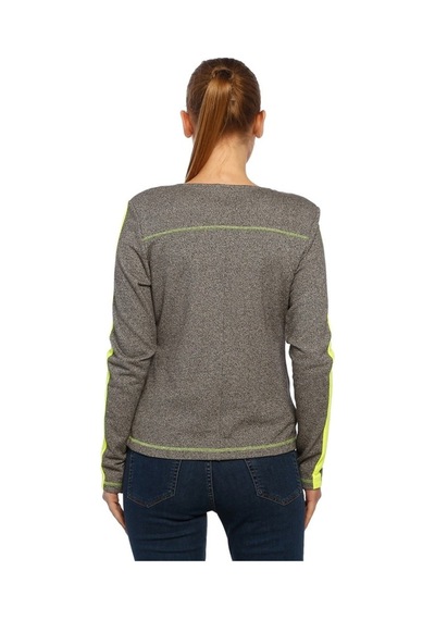 Bulalgiy Kadın Gri Neon Sweat Ceket - Bga343906