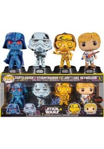 Funko Pop 4-pack Retro Series: Disney Star Wars - Darth Vader / Stormtrooper / C-3po / Luke Skywalker