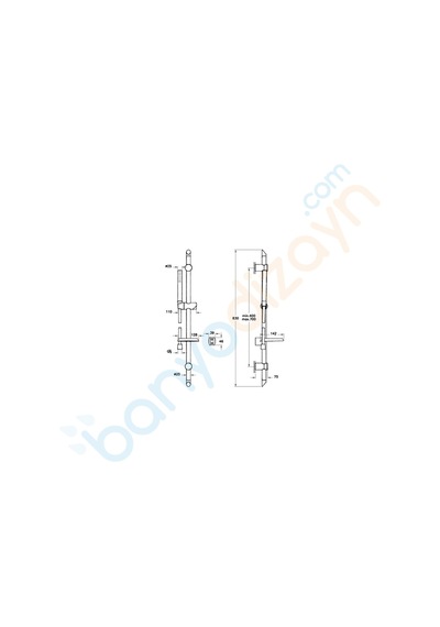 A45544 VitrA Origin 1f Sürgülü El Duşu Takımı Diğer