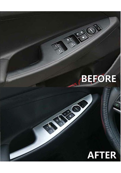 Hyundaı Tucson 2015 2020 İç Cam Açma Çerçevesi Gri 4 Parça