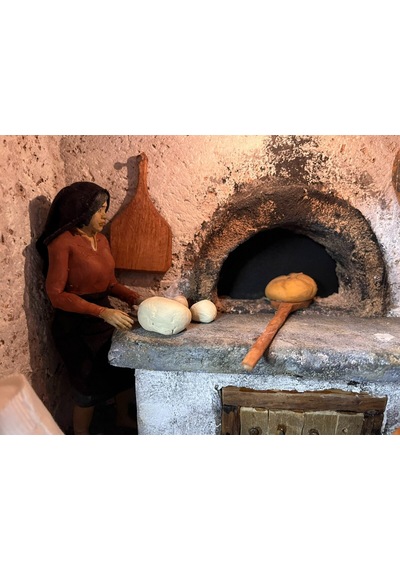 El Yapımı Rustik Ekmek Fırını Diorama Ahşap Ve Kil Detaylarıyla Minyatür 3 Boyutlu Fırın Sahnesi