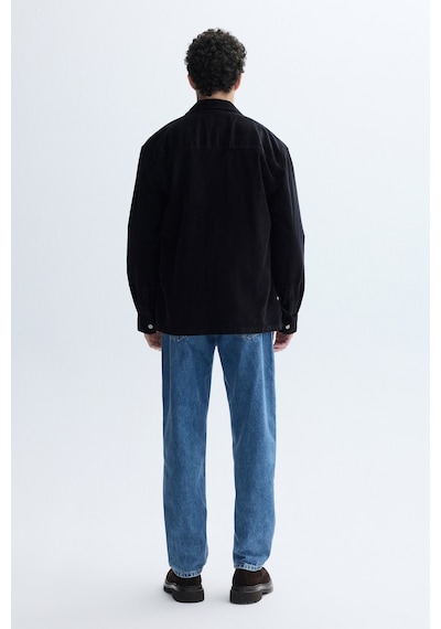 Mudo Erkek Erkek Siyah Regular Fit Kadife Dokulu Casual Ceket 1265156