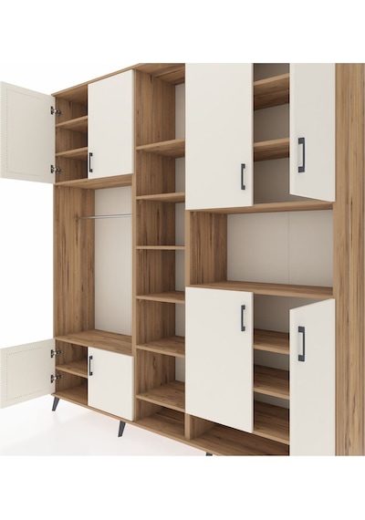 Hyperion Dolap 18 Raflı 8 Kapaklı Tek Askılı 220x44x243 Çam-aytaşı/çam Çok Renkli Hyperion Dolap 18 Raflı 8 Kapaklı Tek Askılı 220x44x243 Çam-aytaşı/çam Çok Renkli