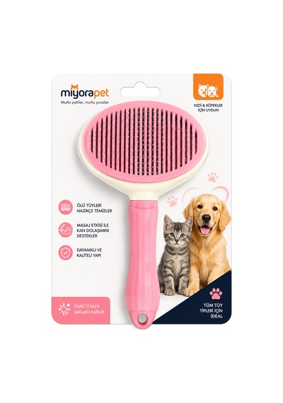 Kedi Tüy Tarağı Basmalı-pembe