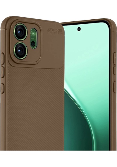 Oppo Reno 14f Auto Focus Karbon Kapak - Kahverengi 0.2M-Çok Renkli