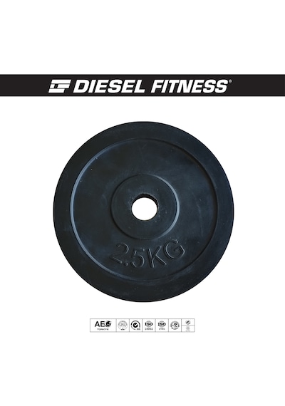 Diesel Fitness Kauçuk Kaplı 2,5 Kg Ağırlık Plakası