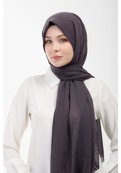 Manolyaşal İslamic Hijab Aerobin Caz Şal Koyu Lavanta