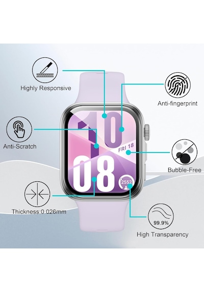 Huawei Watch Fit 4 Full Ekran Ppma Kolay Uygulama Aparatlı Nano Saat Koruyucu