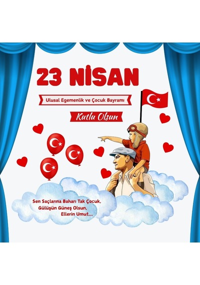 23 Nisan Ulusal Egemenlik Ve Çocuk Bayramı Pano Süsü