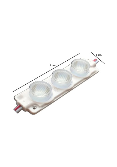 Mercek 3'Lü Led 3 Watt - 12 Volt – Direk Güçlü Işık - 10 Adet