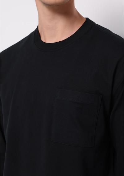 Colin's Colins Comfort Fit Yuvarlak Yaka Düz Erkek Siyah Uzun Kol Tişört Cl1076435 Q1.v1 Blk Siyah