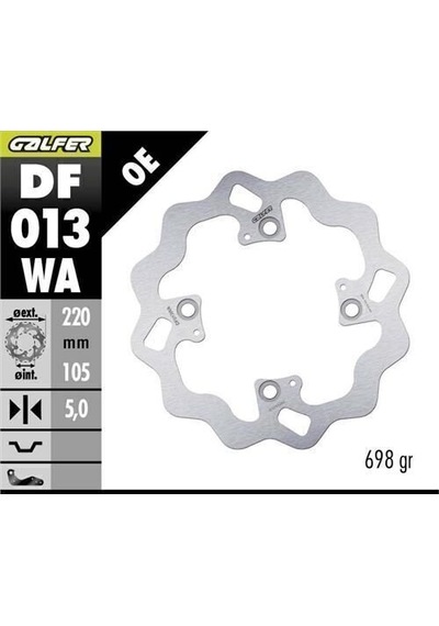 Honda Cbr 600 F Arka Fren Diski 220 Mm 1999-2000 Galfer Dalgalı Sabit Disk