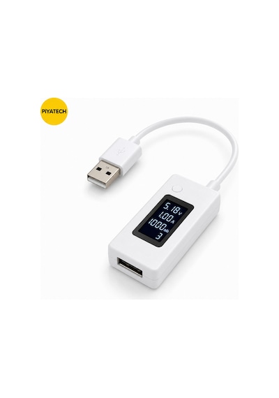 Dijital Led Göstergeli Usb Voltmetre Ampermetre Test Cihazı - Akım Ve Voltaj Ölçer