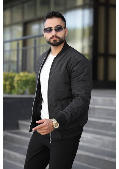 Unisex Kapitoneli Bomber Ceket - Günlük Şık & Spor Kombinlerin Vazgeçilmezi Siyah Kptne Unisex Kapitoneli Bomber Ceket - Günlük Şık & Spor Kombinlerin Vazgeçilmezi Siyah Kptne