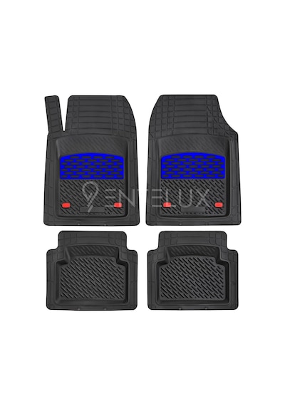 Ford Ranger 2008-2009 Model İle Uyumlu 3d Havuzlu Mavi-siyah Paspas Standart