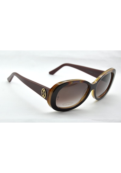 Cartier F Butte Rfly Gold Cat Eye Kahvarengi Kırmızı Altın Kedi Gözü Bayan Güneş Gözlüğü T8200939 İki Renk