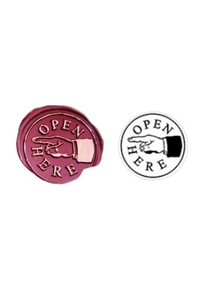 Mektup Damga Mühürü Open Here + 30 Mühür Mumu + Eritme Kaşığı