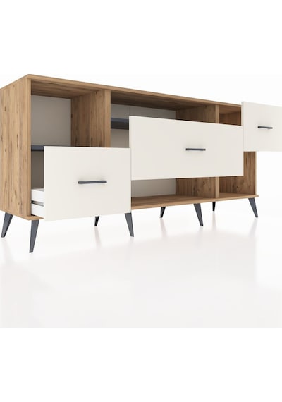Hyperion Konsol 2 Raflı 3 Çekmeceli 176x44x83 Çam-antrasit/aytaşı Antrasit/aytaşı Hyperion Konsol 2 Raflı 3 Çekmeceli 176x44x83 Çam-antrasit/aytaşı Antrasit/aytaşı
