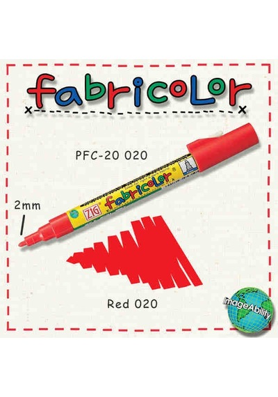 Zig Fabricolor Örtücü Kumaş Boyama Kalemi Kırmızı