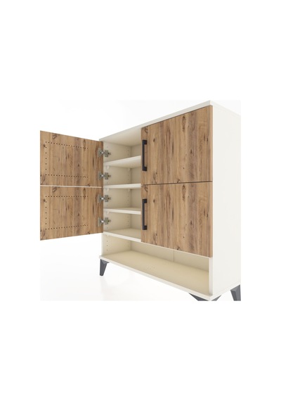 Arges Şifonyer 4 Raflı 4 Kapaklı 88x30x96 Aytaşı-çam Aytaşı