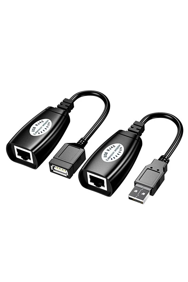 Yeni Usb Rj45 Extender Rj45 Usb Ek Uzatıcı Cat5e 6 Kablosu Ekleme Extensıon Extender Rj45 Usb Uzatma Kablosu